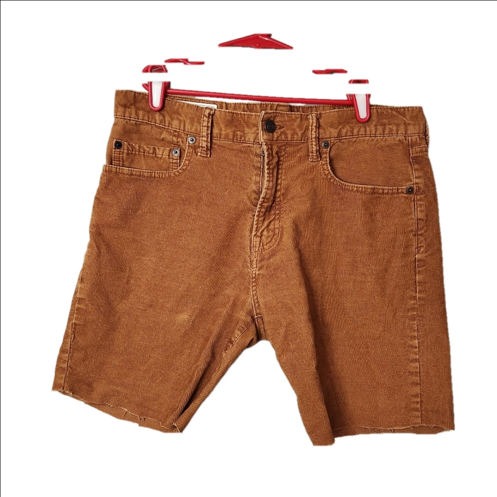 GAP Bermudas Orange and Brown Textured Shorts